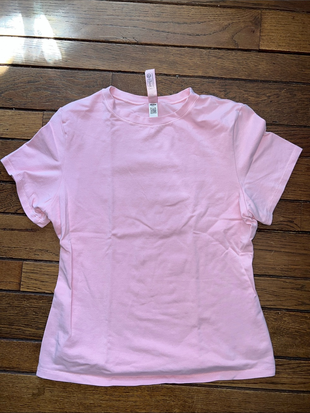 SKIMS Cherry Blossom Pink Cotton Jersey Short Sleeve T-Shirt Size Large Like New